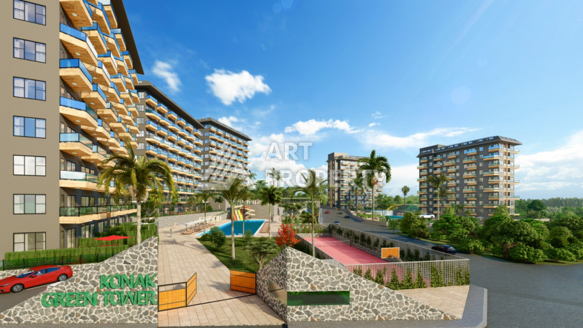 Новые квартиры в Авсаллар Алания: 1+1, 2+1, 3+1 - Ракурс 18