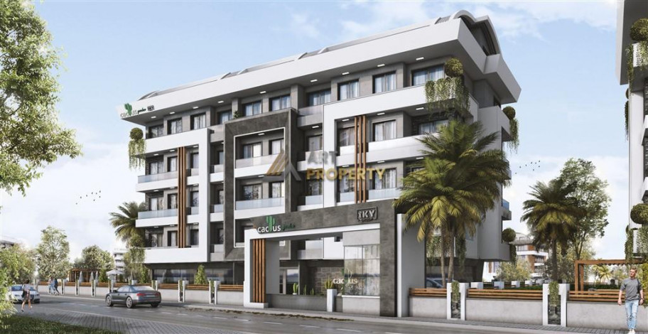 Строящийся комплекс с панорамой на горы в районе Оба, Алания, площадью 46-200 м2 - Ракурс 6