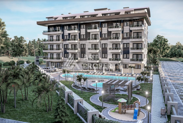 Апартаменты в роскошном жилом комплексе в престижном районе Оба планирвовки 1+1, 48м2 - Ракурс 20