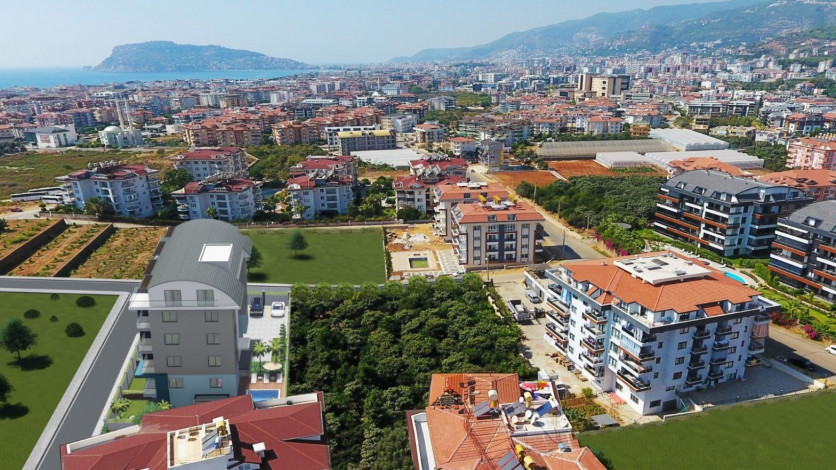 Апартаменты 1+1 в новом доме в районе Оба, 47 м2 - Ракурс 2