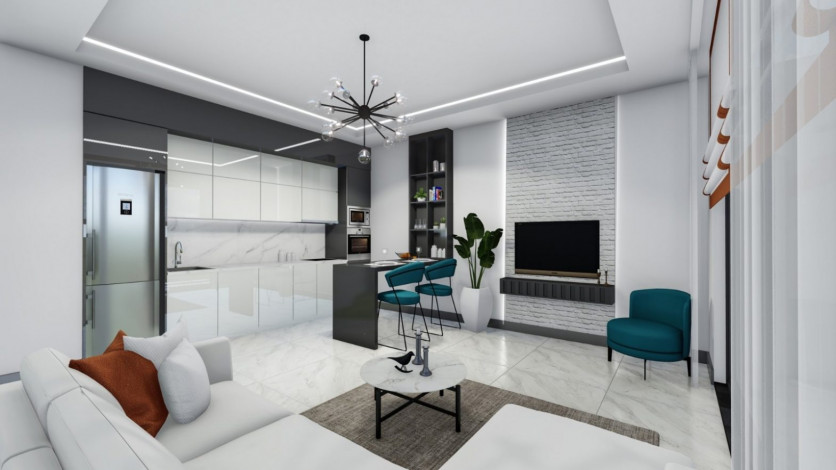 Апартаменты 1+1 в новом доме в районе Оба, 47 м2 - Ракурс 14