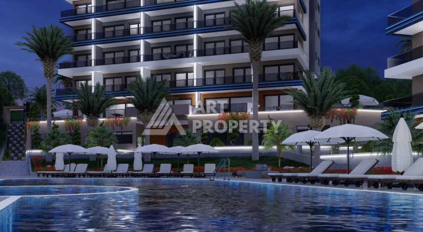 Квартира в потрясающем новом комплексе в районе Каргыджак планировки 1+1, 62м2 - Ракурс 3