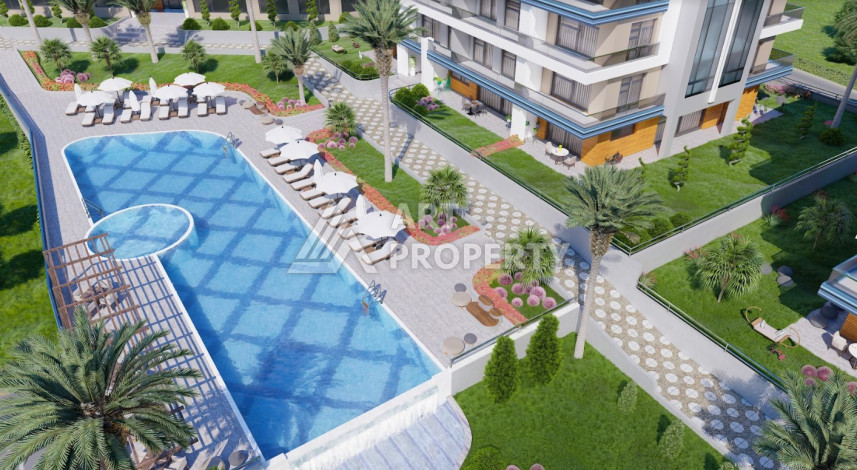 Квартира в потрясающем новом комплексе в районе Каргыджак планировки 1+1, 62м2 - Ракурс 6