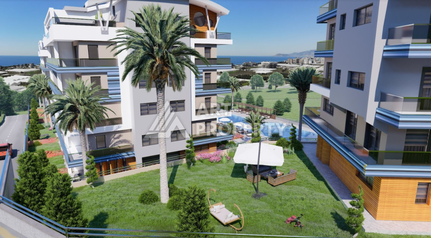 Квартира в потрясающем новом комплексе в районе Каргыджак планировки 1+1, 62м2 - Ракурс 14