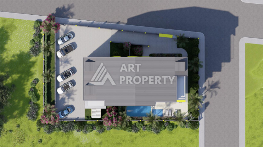 Уютный жилой комплекс с инфраструктурой в районе Газипаша - Ракурс 3