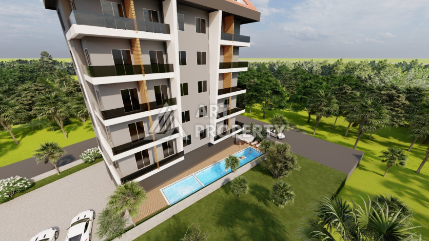 Проект на этапе строительства в Авсалларе по приятным ценам! - Ракурс 10