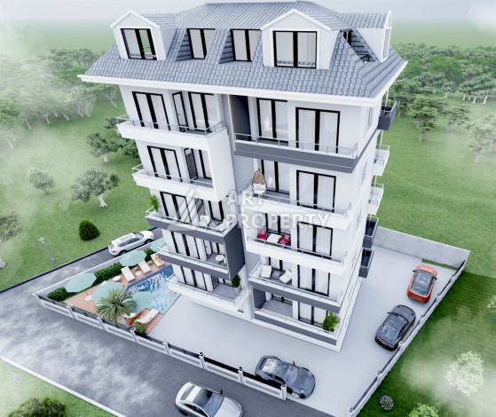 Проект на этапе строительства в Авсалларе, с квартирами 2+1, 3+1 и 4+1 по приятным ценам! - Ракурс 3