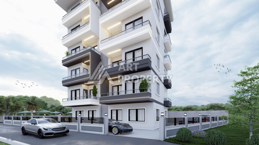 Проект на этапе строительства в Авсалларе, с квартирами 2+1, 3+1 и 4+1 по приятным ценам! - Ракурс 4