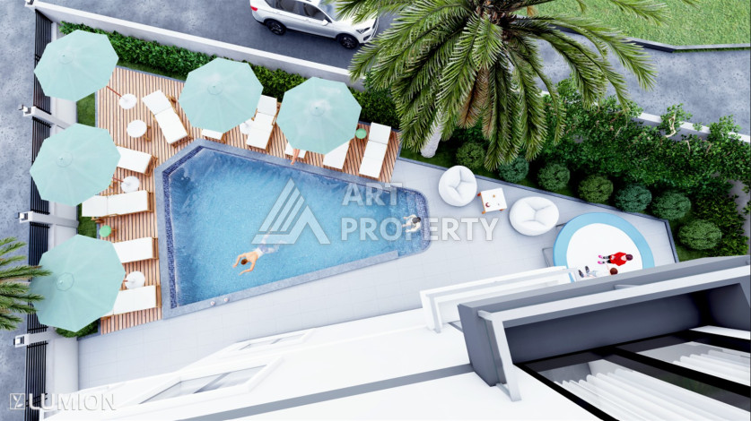 Проект на этапе строительства в Авсалларе, с квартирами 2+1, 3+1 и 4+1 по приятным ценам! - Ракурс 7