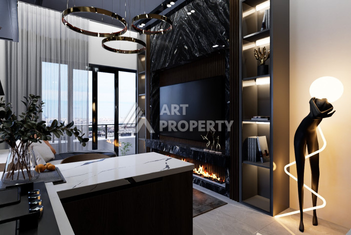 Проект на этапе строительства в Авсалларе, с квартирами 2+1, 3+1 и 4+1 по приятным ценам! - Ракурс 10