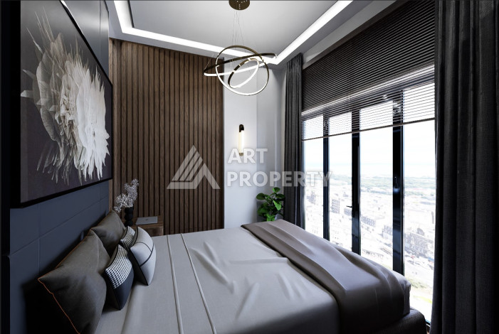 Проект на этапе строительства в Авсалларе, с квартирами 2+1, 3+1 и 4+1 по приятным ценам! - Ракурс 14