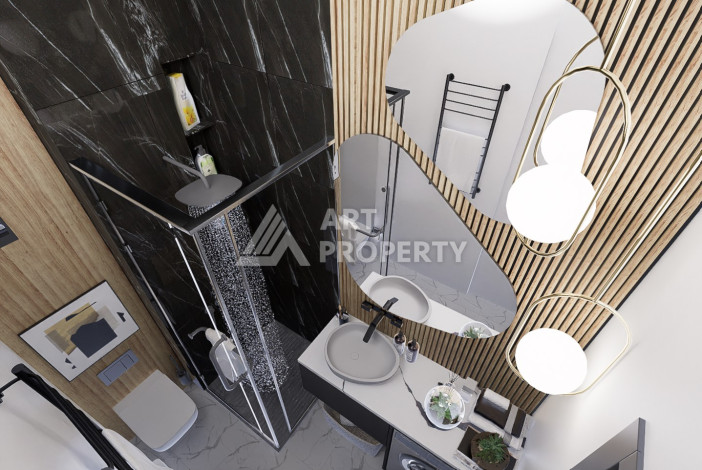 Проект на этапе строительства в Авсалларе, с квартирами 2+1, 3+1 и 4+1 по приятным ценам! - Ракурс 19