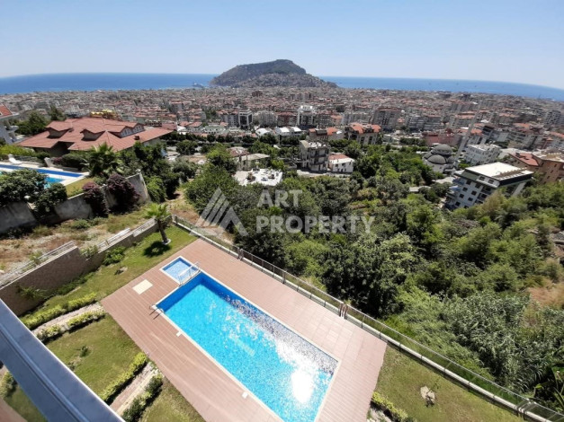 Двухуровневая квартира с шикарным видом планировки 3+1 в Алании, 150м2 - Ракурс 2