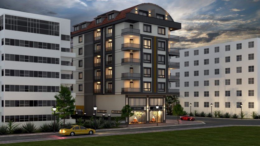 Новый инвестиционный проект с отличным расположением в самом популярном районе Аланьи – Махмутлар. - Ракурс 4