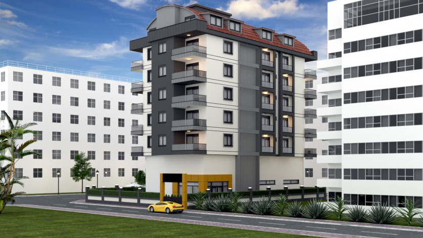 Новый инвестиционный проект с отличным расположением в самом популярном районе Аланьи – Махмутлар. - Ракурс 5