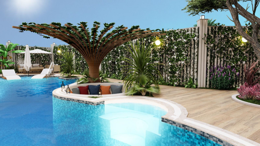 Новый проект в самом сердце Аланьи рядом с пляжем Клеопатра, 56 – 100 м2 - Ракурс 8