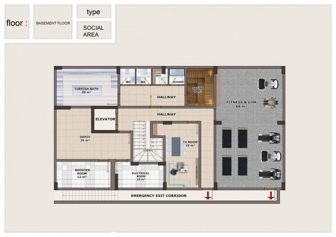 Новый инвестиционный проект с отличным расположением в самом популярном районе Аланьи – Махмутлар. - Ракурс 11