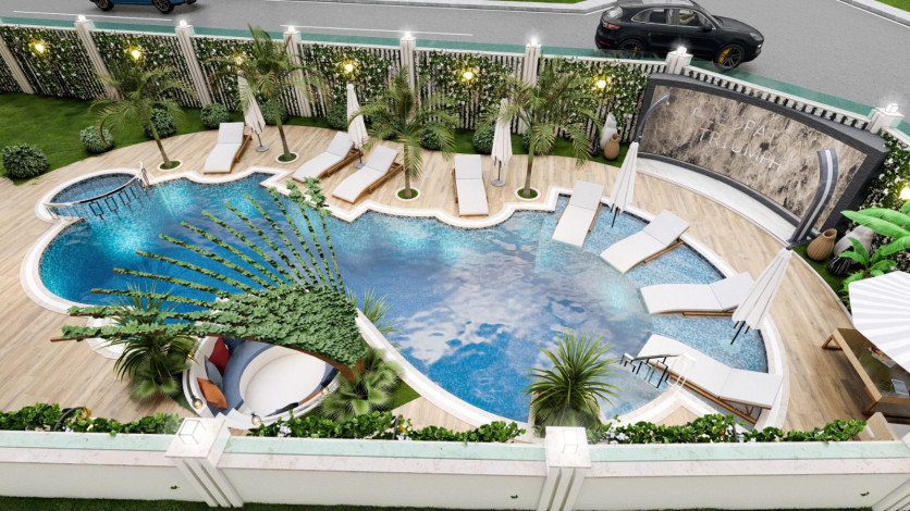 Новый проект в самом сердце Аланьи рядом с пляжем Клеопатра, 56 – 100 м2 - Ракурс 10