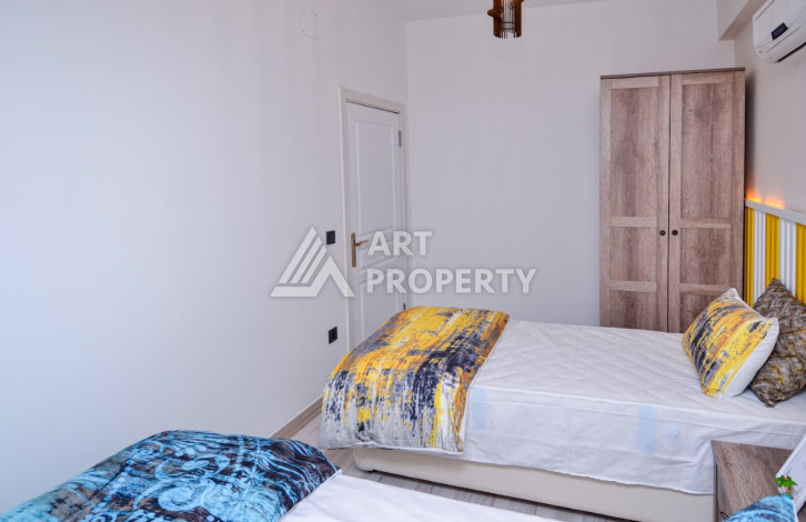 Стильные меблированные апартаменты планировки 2+1 в районе Махмутлар, 100м2 - Ракурс 17