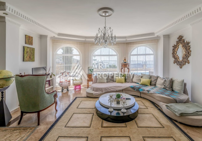 Великолепная вилла с восхитительным видом на Средиземное море и Аланью планировки 4+1! - Ракурс 9