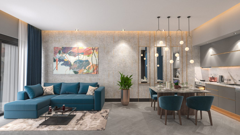 Необыкновенный комплекс на берегу Средиземного моря в районе Каргыджак, Алания. - Ракурс 19