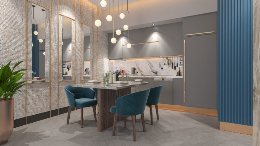 Необыкновенный комплекс на берегу Средиземного моря в районе Каргыджак, Алания. - Ракурс 21