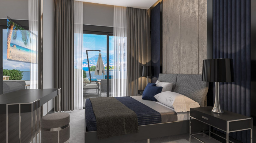 Необыкновенный комплекс на берегу Средиземного моря в районе Каргыджак, Алания. - Ракурс 23