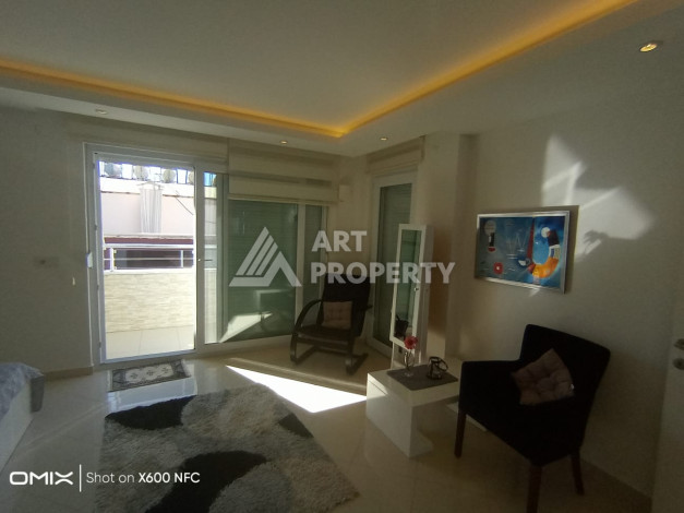 Двухуровневые апартаменты 3+1,  170м2, в развитом районе Оба, всего в 300 метрах от моря. - Ракурс 13