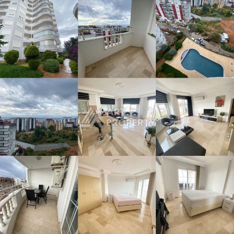 Апартаменты с видом на море планировки 2+1 в районе Тосмур, 115м2 - Ракурс 2