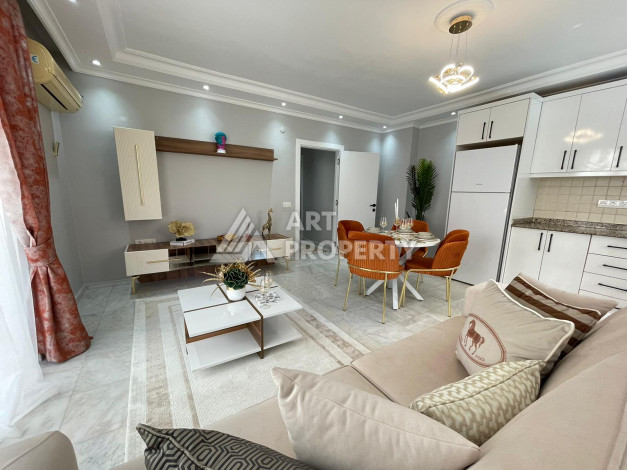 Апартаменты со стильным ремонтом и мебелью в районе Оба планировки 2+1, 110м2 - Ракурс 2