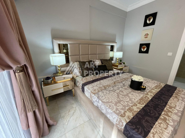 Апартаменты со стильным ремонтом и мебелью в районе Оба планировки 2+1, 110м2 - Ракурс 12