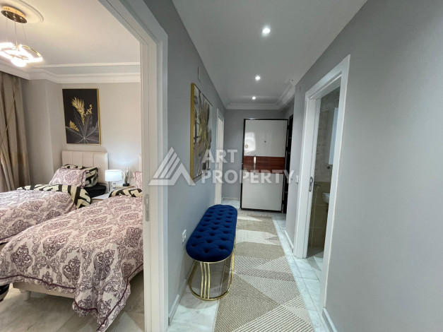 Апартаменты со стильным ремонтом и мебелью в районе Оба планировки 2+1, 110м2 - Ракурс 14