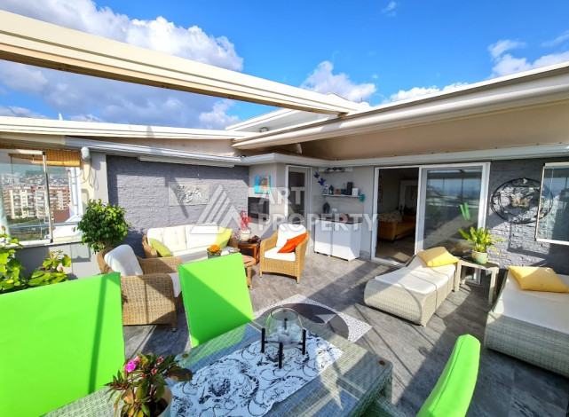 Дуплекс с большой террасой планировки 3+1 в районе Оба, 180м2 - Ракурс 18