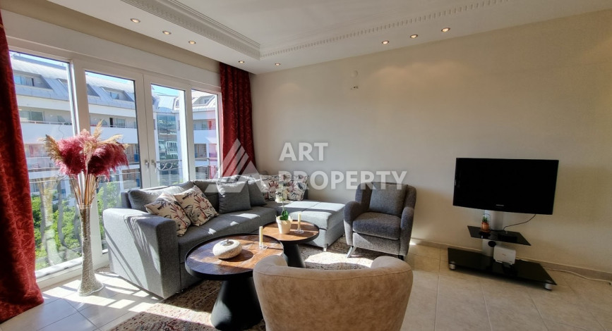 Двухуровневая квартира с мебелью и бытовой техникой в районе Оба, планировка 3+1, 125м2 - Ракурс 2