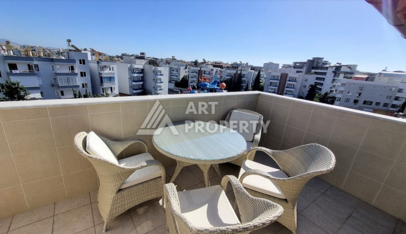 Двухуровневая квартира с мебелью и бытовой техникой в районе Оба, планировка 3+1, 125м2 - Ракурс 3