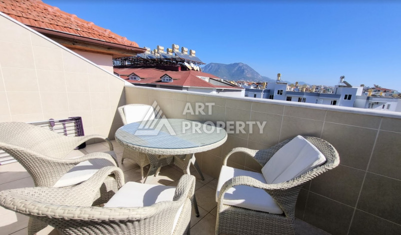 Двухуровневая квартира с мебелью и бытовой техникой в районе Оба, планировка 3+1, 125м2 - Ракурс 4