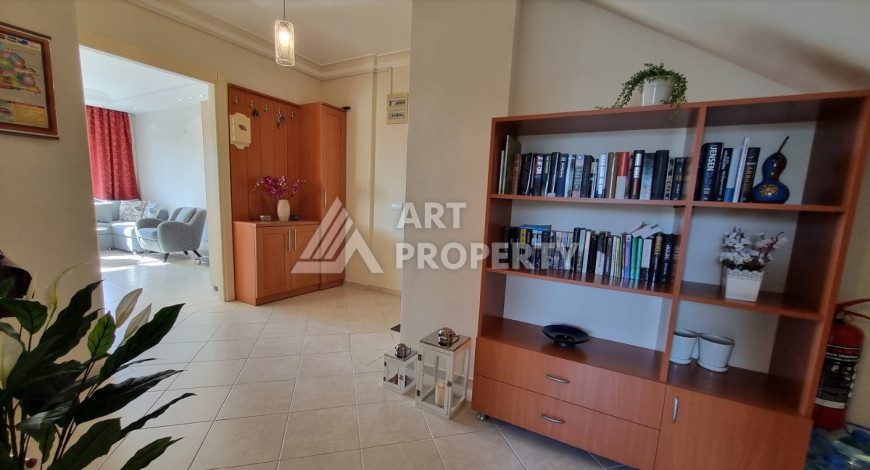 Двухуровневая квартира с мебелью и бытовой техникой в районе Оба, планировка 3+1, 125м2 - Ракурс 19