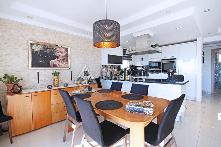 Невероятный дуплекс с видом на Средиземное море планировки 4+1 с хамамом в районе Конаклы, 300м2 - Ракурс 17