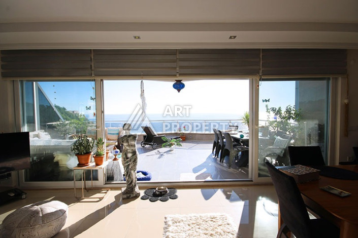 Невероятный дуплекс с видом на Средиземное море планировки 4+1 с хамамом в районе Конаклы, 300м2 - Ракурс 22