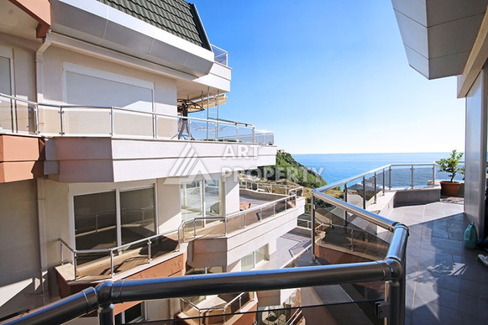 Невероятный дуплекс с видом на Средиземное море планировки 4+1 с хамамом в районе Конаклы, 300м2 - Ракурс 35