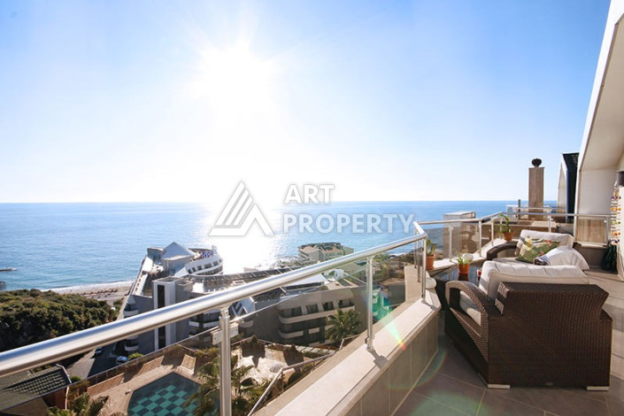 Невероятный дуплекс с видом на Средиземное море планировки 4+1 с хамамом в районе Конаклы, 300м2 - Ракурс 43