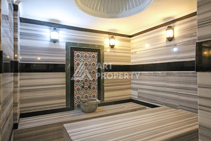 Невероятный дуплекс с видом на Средиземное море планировки 4+1 с хамамом в районе Конаклы, 300м2 - Ракурс 51