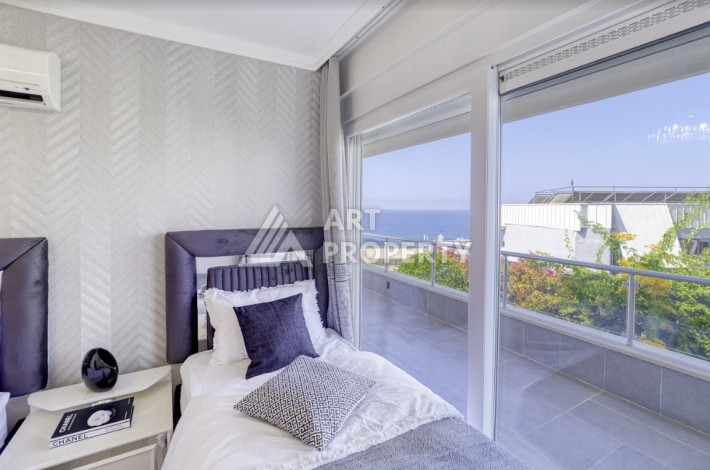 Потрясающая квартира с видом на море планировки 2+1 в районе Конаклы, 120м2 - Ракурс 12