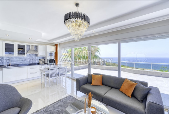 Потрясающая квартира с видом на море планировки 2+1 в районе Конаклы, 120м2 - Ракурс 25