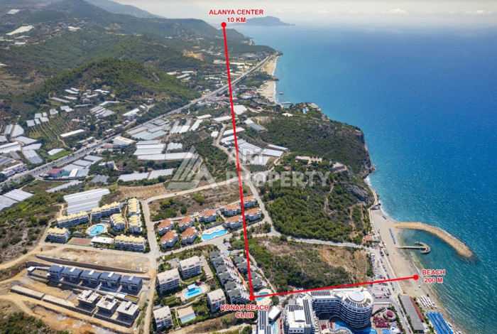 Потрясающая квартира с видом на море планировки 2+1 в районе Конаклы, 120м2 - Ракурс 39