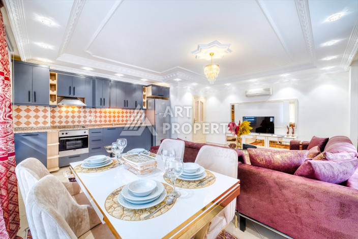 Шикарная меблированная квартира 2+1, 110м2, всего в 300 метрах от моря, в районе Махмутлар - Ракурс 3