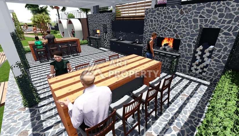 Апартаменты в роскошном комплексе с богатой инфраструктурой планировки 2+1, 80м2 - Ракурс 24