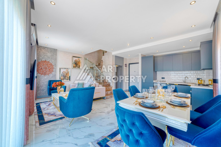 Двухуровневые апартаменты в новом комплексе планировки 2+1 в районе Оба, 100м2 - Ракурс 9