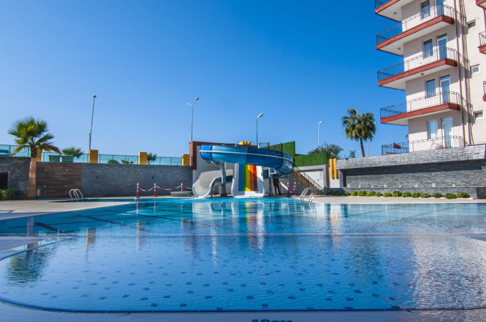 Новый шикарный комплекс на первой береговой линии в Махмутларе, Алания. - Ракурс 20