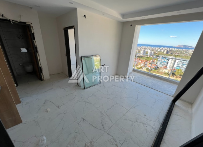 Апартаменты с восхитительным панорамным видом на море и город в районе Махмутлар, 1+1, 50м2 - Ракурс 3